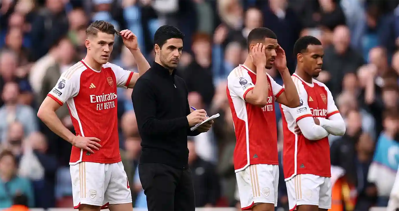 กาเบรียล มากัลเญส แสดงอาการผิดหวังในข่าว ตัดเกรดนักเตะอาร์เซน่อลบุกพ่ายแมนซิตี้ 1-2 พรีเมียร์ลีก