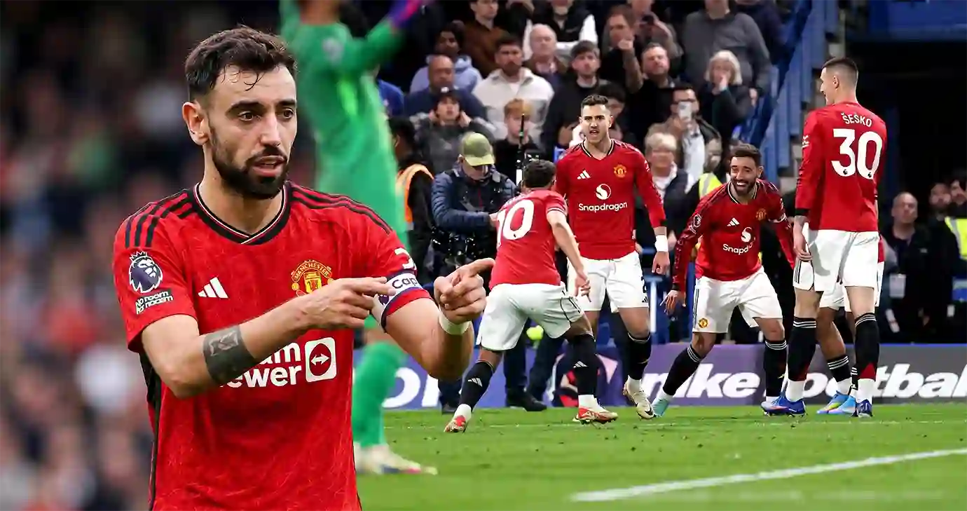 บรูโน่ แฟร์นันด์ส กองกลางแมนยูในจังหวะที่ บรูโน่ แฟร์นันด์ส สร้างประวัติศาสตร์ทำ 18 แอสซิสต์ต่อซีซั่นให้แมนยู