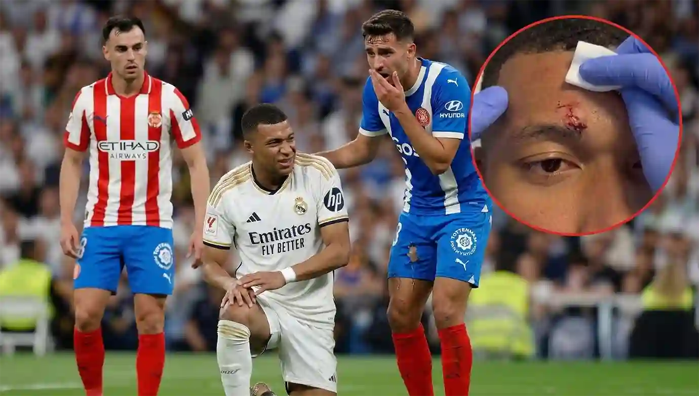 คีลียัน เอ็มบั๊ปเป้ กองหน้า เรอัล มาดริด ที่ทางสโมสร มาดริด พักซ้อม เอ็มบั๊ปเป้ ป้องกันไว้ก่อน