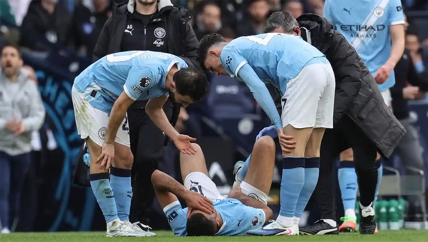 โรดรี้ มิดฟิลด์แมนฯ ซิตี้ มีอาการบาดเจ็บในข่าว เป๊ป กวาร์ดิโอล่า อัปเดตอาการบาดเจ็บ โรดรี้ ล่าสุด