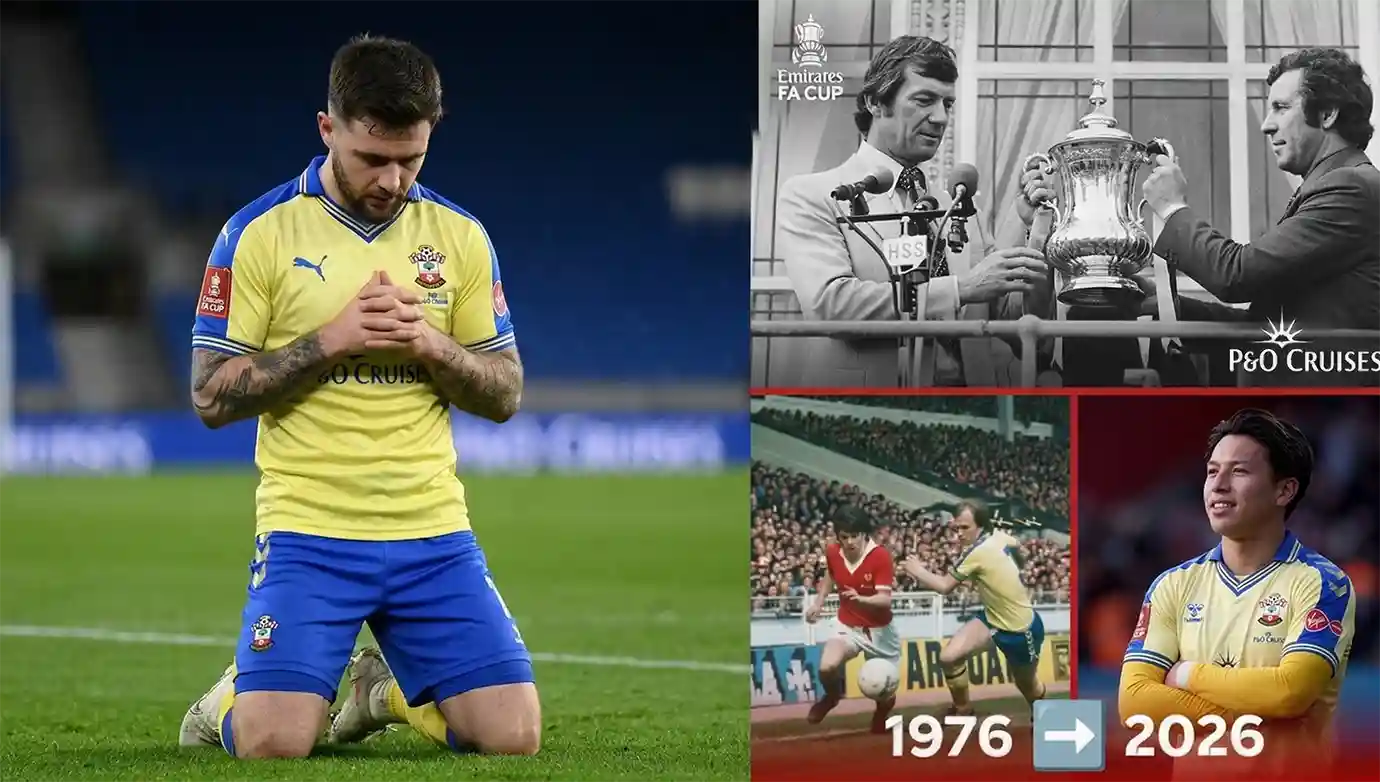 เซาธ์แฮมป์ตัน ขอเอฟเอใส่เสื้อฉลอง 50 ปี เพื่อสวมลงสนามดวลกับ แมนเชสเตอร์ ซิตี้ ในศึกฟุตบอลเอฟเอคัพ รอบรองชนะเลิศ