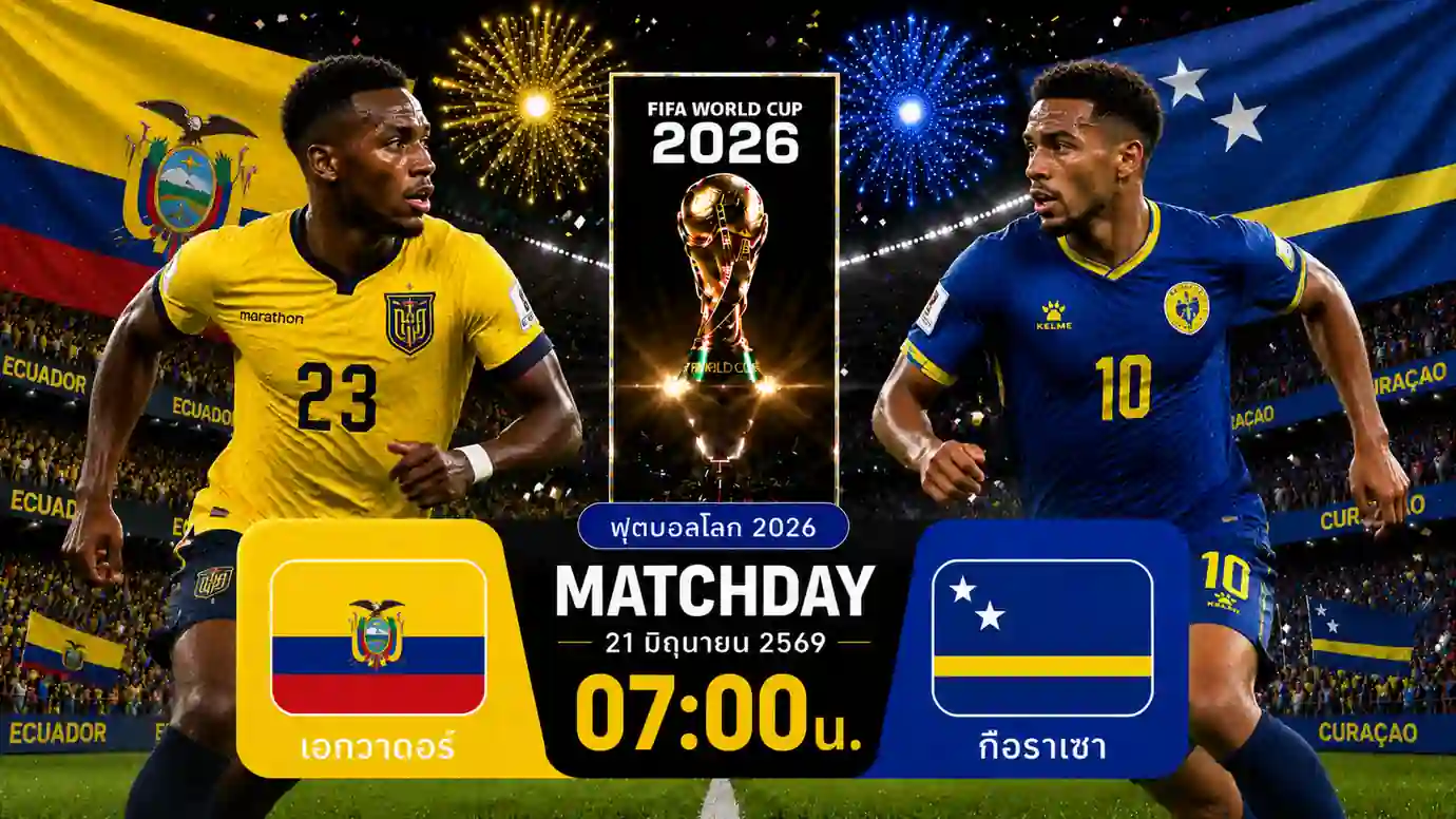 ดูบอลสด เอกวาดอร์ พบ กือราเซา ฟุตบอลโลก 2026