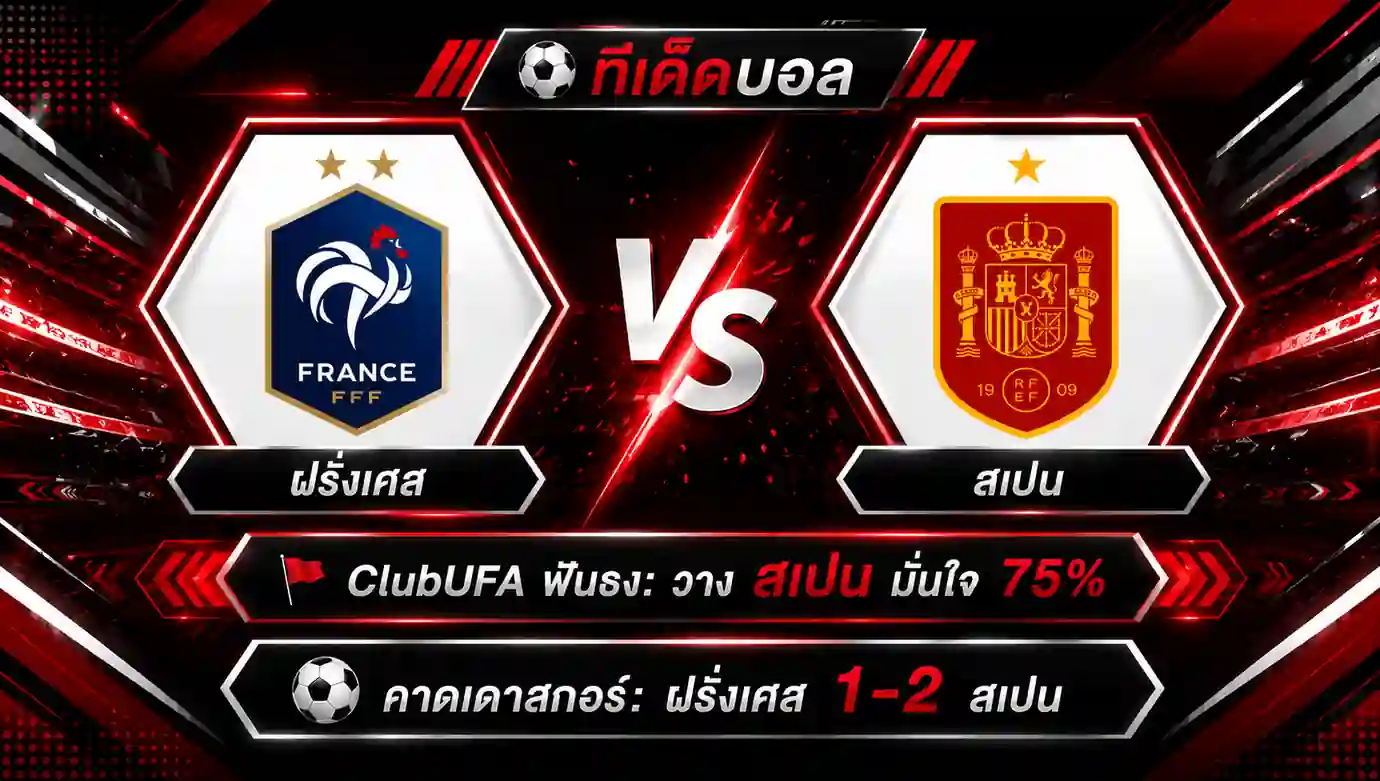 วิเคราะห์บอล ฝรั่งเศส พบ สเปน ฟุตบอลโลก 2026 รอบรองชนะเลิศ และทีเด็ดบอลวันนี้